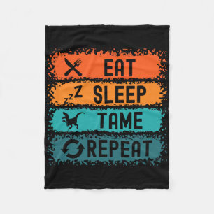 Eat Sleep Tame Repeat Gamer Dinosaur Trex Lover Fleece Blanket