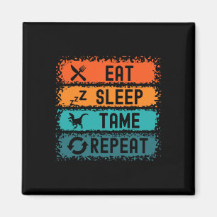 Eat Sleep Tame Repeat Gamer Dinosaur Trex Lover  Magnet