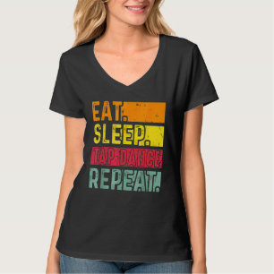 Eat Sleep Tap Dance Repeat Dancing Dancer Retro Vi T-Shirt