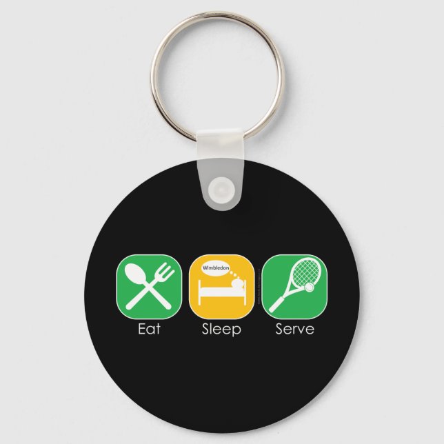 Eat Sleep Tennis Key Ring (Front)