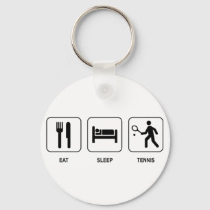 Eat Sleep Tennis Keychain