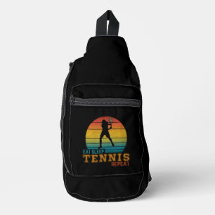 Eat Sleep Tennis Repeat Sling Bag
