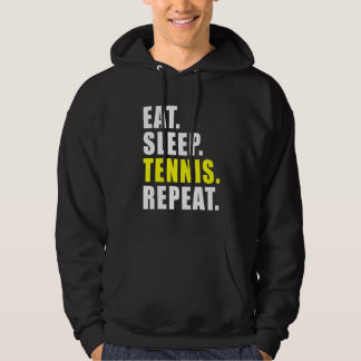 Eat Sleep Tennis Repeat Spor Womens Mens Kids Boys Hoodie