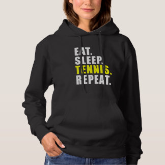 Eat Sleep Tennis Repeat Spor Womens Mens Kids Boys Hoodie