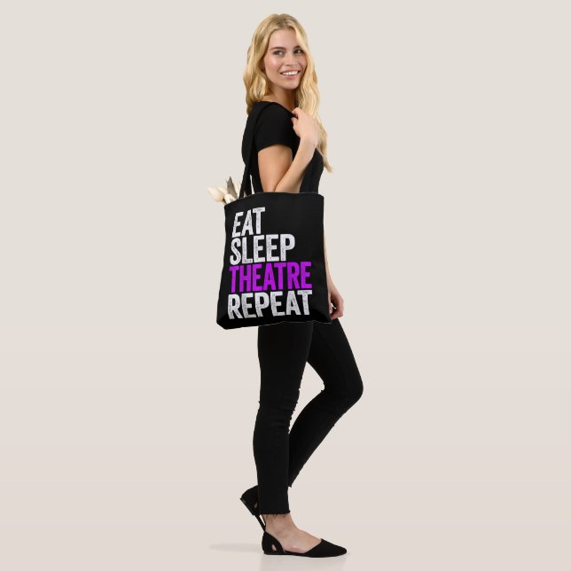 Eat Sleep Theatre Repeat Tote Bag (On Model)