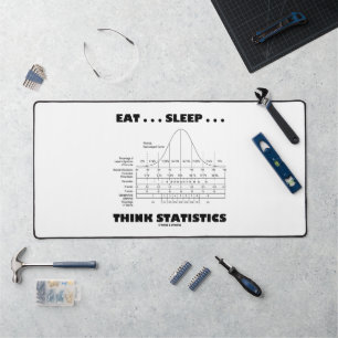 Eat ... Sleep ... Think Statistics Bell Curve  Desk Mat