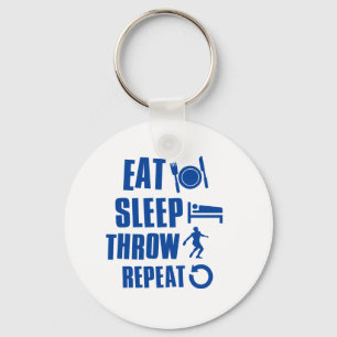 Eat sleep Throw Key Ring