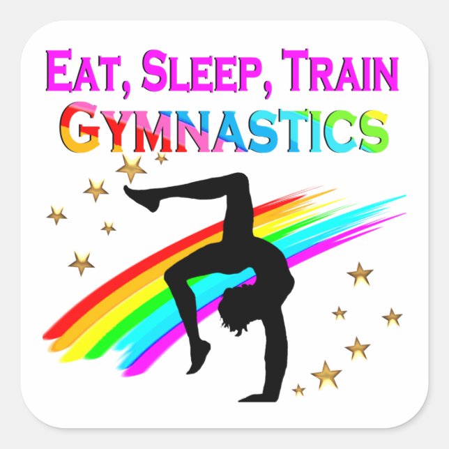 EAT, SLEEP, TRAIN CUSTOM GYMNASTICS STICKERS (Front)