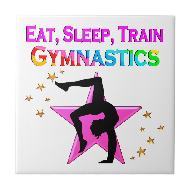 EAT, SLEEP TRAIN GYMNASTICS TILE (Front)