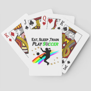 EAT, SLEEP, TRAIN PLAY SOCCER PLAYING CARDS