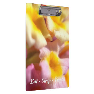 Eat Sleep Travel Australian floral clipboard