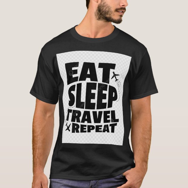Eat Sleep Travel T-Shirt (Front)