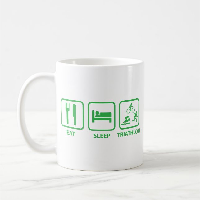 Eat Sleep Triathlon Coffee Mug (Left)