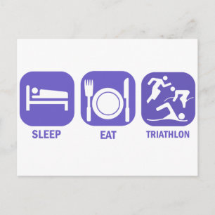 Eat Sleep Triathlon Postcard