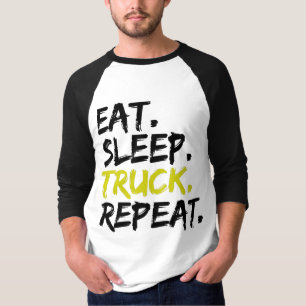 Eat Sleep Truck Repeat Trucker Driver T-Shirt