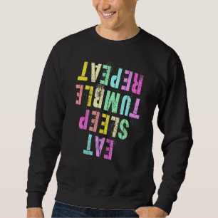 Eat Sleep Tumble Repeat Toddler Cheer Cheerleading Sweatshirt