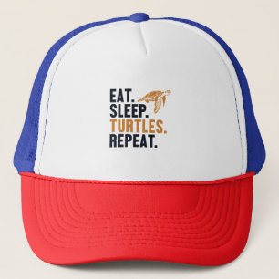 Eat Sleep Turtles Repeat Tortoise Painted Lover  Trucker Hat