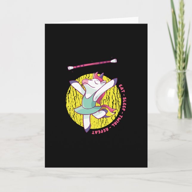 Eat sleep twirl card (Front)