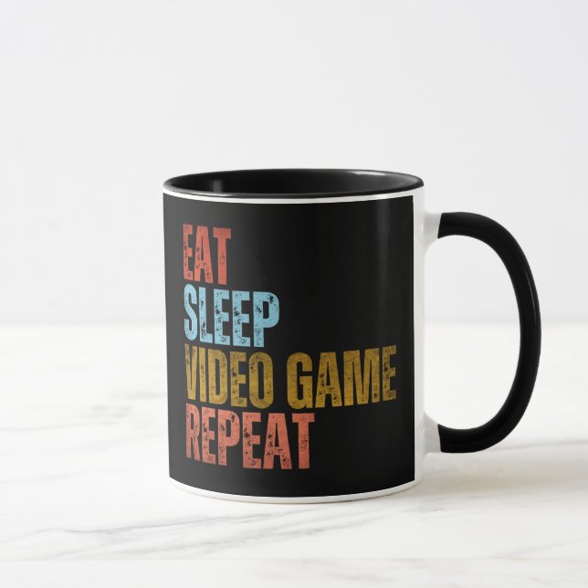 EAT SLEEP VIDEO GAME REPEAT MUG (Right)