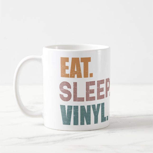 Eat. Sleep. Vinyl. Coffee Mug (Left)