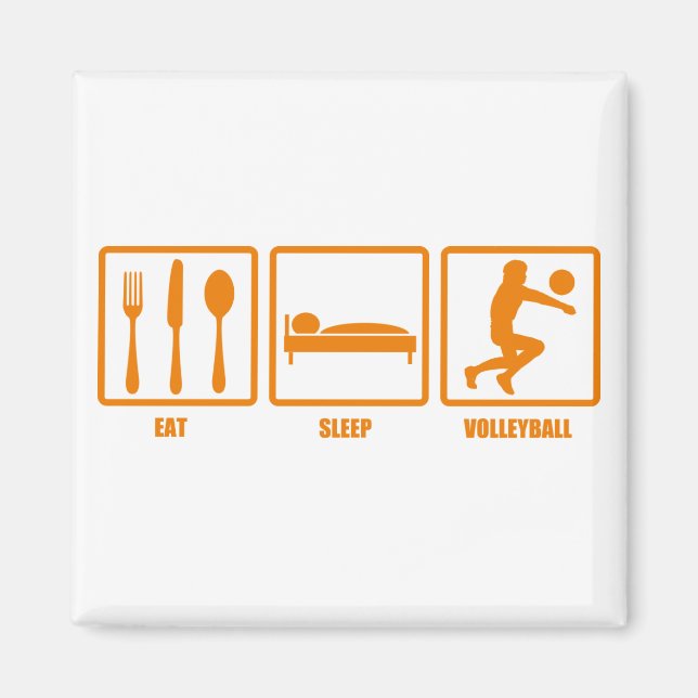 Eat Sleep Volleyball Magnet (Front)