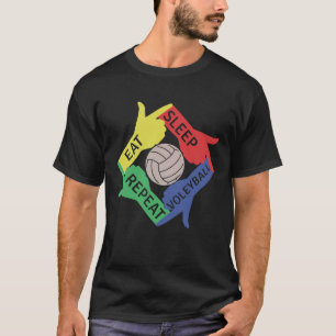 Eat Sleep Volleyball Repeat Cool Athlete T-Shirt