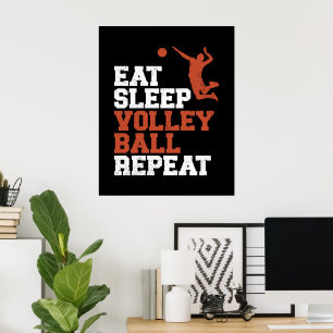 Eat Sleep Volleyball Repeat Volleyball Boy Gift Poster
