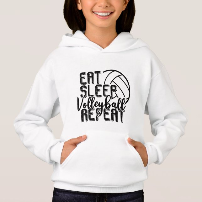 eat sleep volleyball repeat word art (Front)