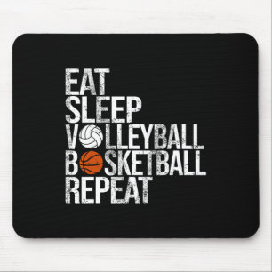Eat Sleep Volleyll Sketll Repeat Funny Ll Mouse Pad
