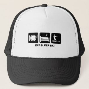 eat sleep water ski trucker hat