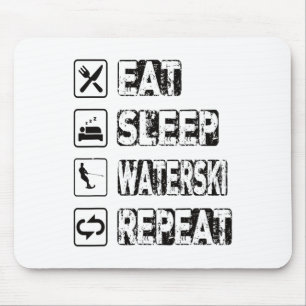 Eat Sleep Waterski Repeat Waterski Water Skiing Wa Mouse Pad