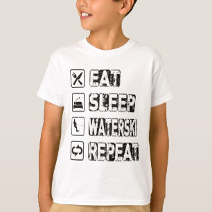 Eat Sleep Waterski Repeat Waterski Water Skiing Wa T-Shirt