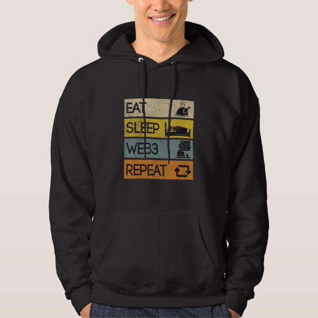 Eat Sleep Web3 Repeat Hoodie (Front)