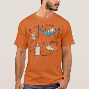 Eat Sleep Wheek Repeat  Funny Guinea Pig Cycle Pet T-Shirt