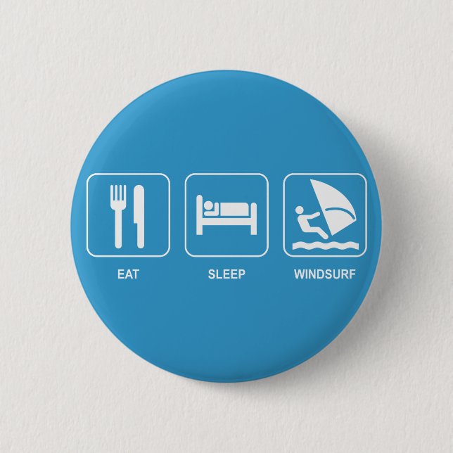 Eat Sleep Windsurf Button (Front)