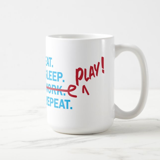 Eat Sleep Work Retirement Gift mug (Right)