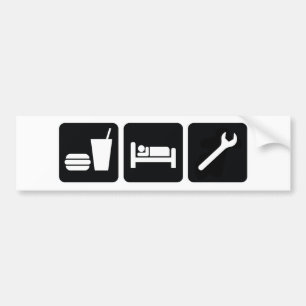 Eat Sleep Wrench Bumper Sticker