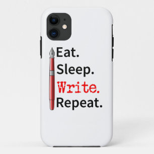 Eat Sleep Write Repeat Writer Case-Mate iPhone Case