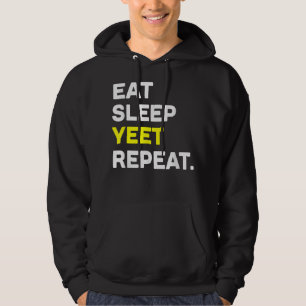 Eat Sleep Yeet Repeat Funny Dance Slang Basketball Hoodie