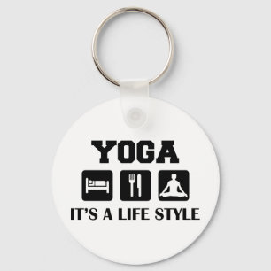 Eat Sleep Yoga Key Ring
