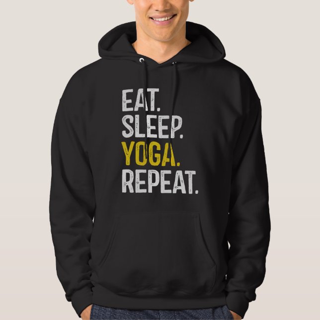 Eat Sleep Yoga Repeat Essential Hoodie (Front)