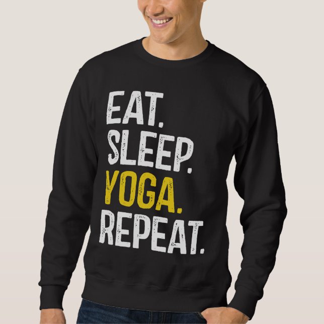 Eat Sleep Yoga Repeat Essential Sweatshirt (Front)