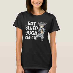 Eat Sleep Yoga Repeat Goat Yoga Fitness Cute T-Shirt