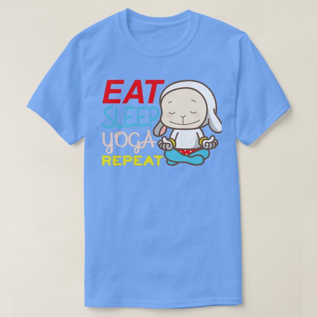Eat Sleep Yoga Repeat T-Shirt (Design Front)