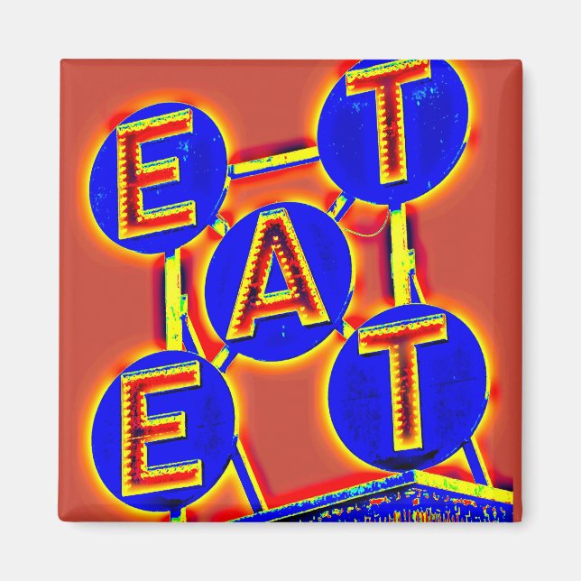 eat square magnet (Front)