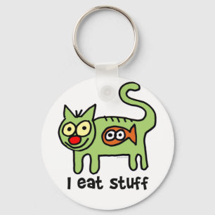 eat stuff keychain