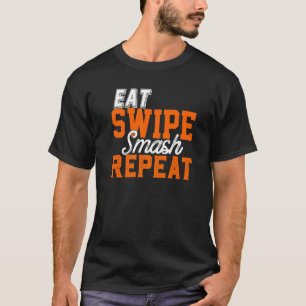 Eat Swipe Smash Online Single Dating Party Frat G T-Shirt