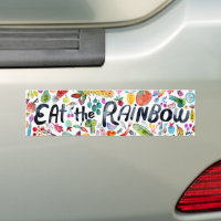 Eat the Rainbow Colorful Watercolor Fruit Veggies