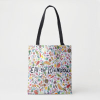 EAT THE RAINBOW colourful fruits veggies watercolo
