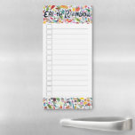 Eat the Rainbow Meal Plan Grocery Shopping List Magnetic Notepad<br><div class="desc">Make your shopping lists in style with this customisable grocery shopping or meal planning notepad. Add custom text to suit your needs. Lines and checkboxes make it easy to write on the list but you can delete them if you like. Check my shop for more!</div>
